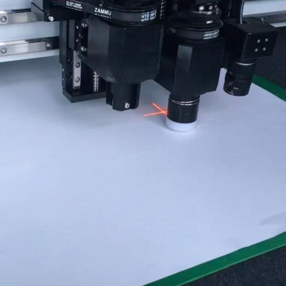 White cardboard box cutting sample video